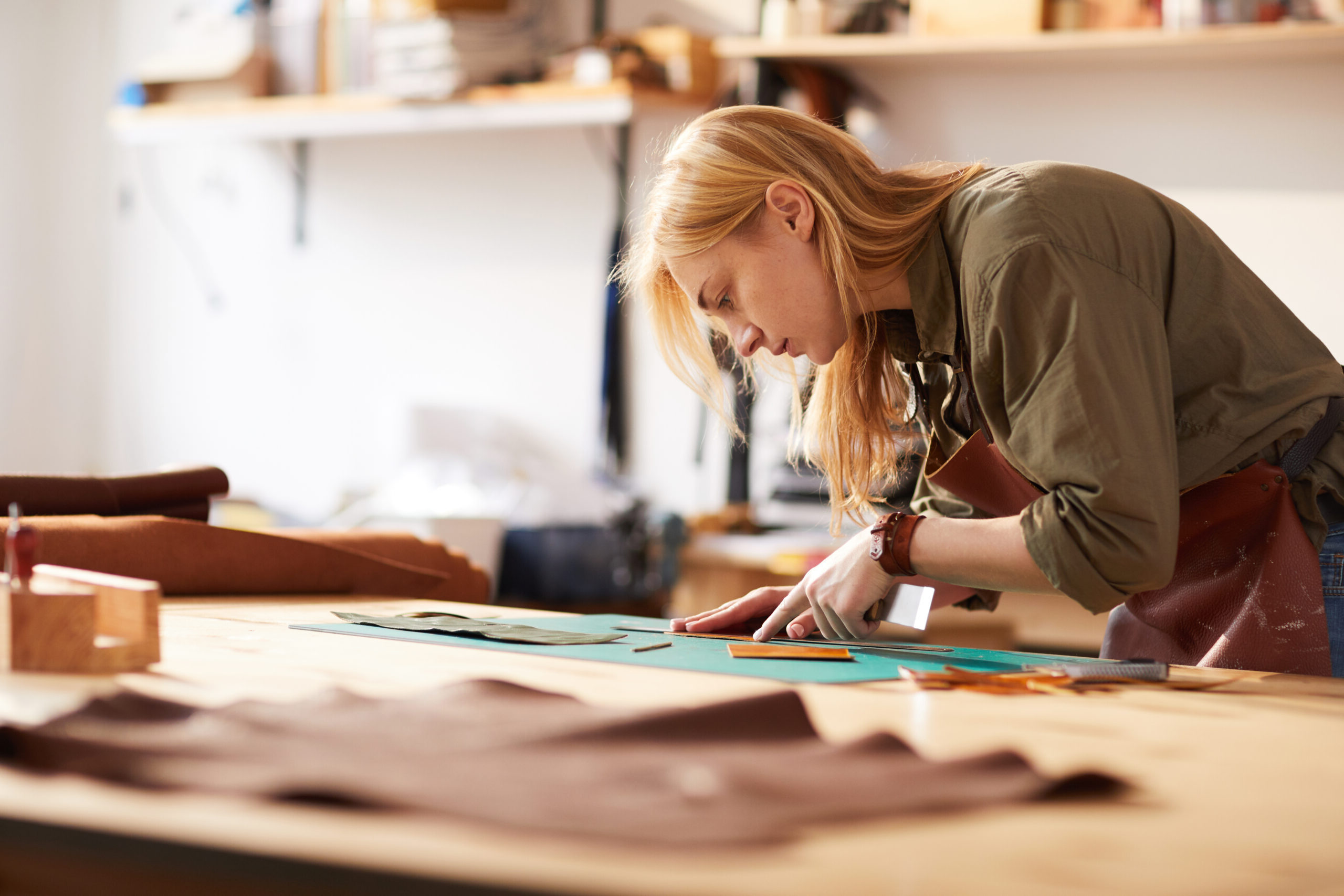 Female working in workshop