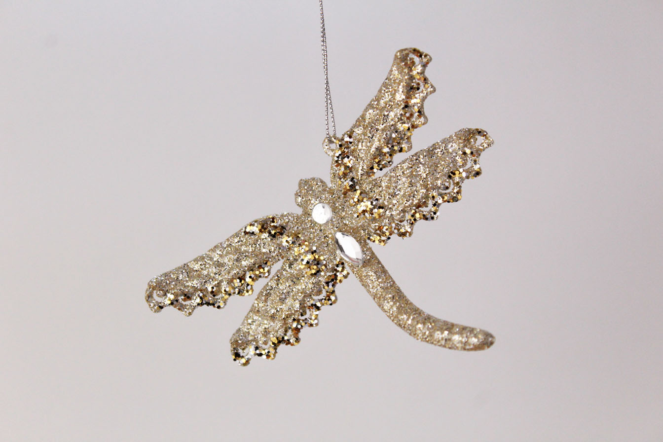 Dragonfly And Butterfly Ornament