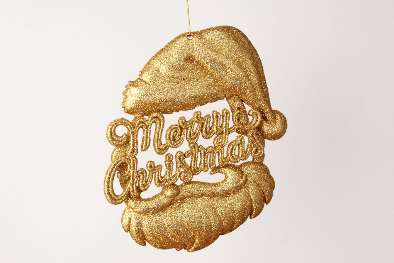 Merry Christmas Santa Head Ornament