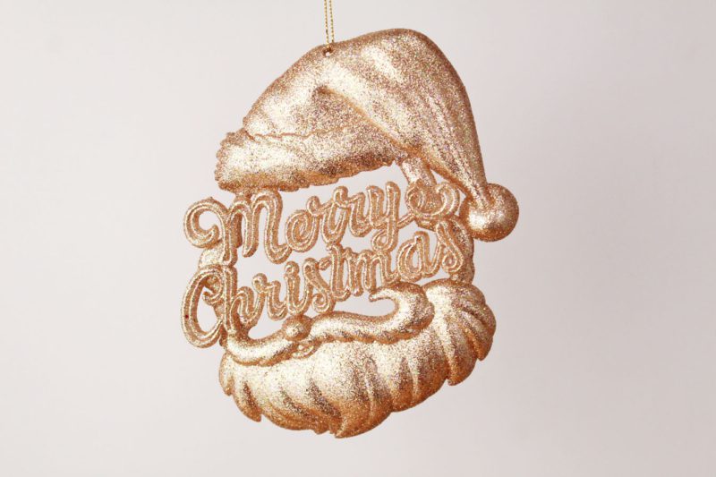 Merry Christmas Santa Head Ornament