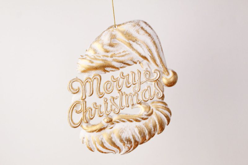 Merry Christmas Santa Head Ornament