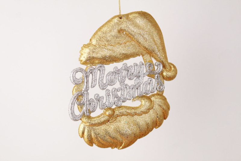 Merry Christmas Santa Head Ornament