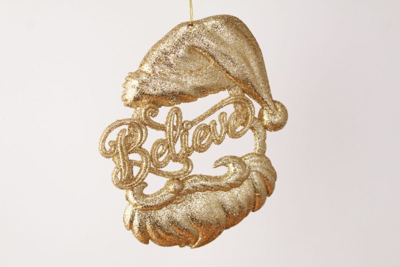 Believe Santa Head Ornament