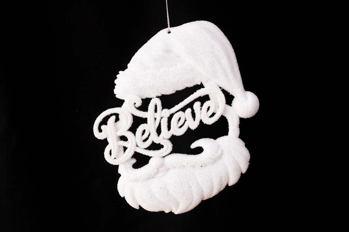 Believe Santa Head Ornament