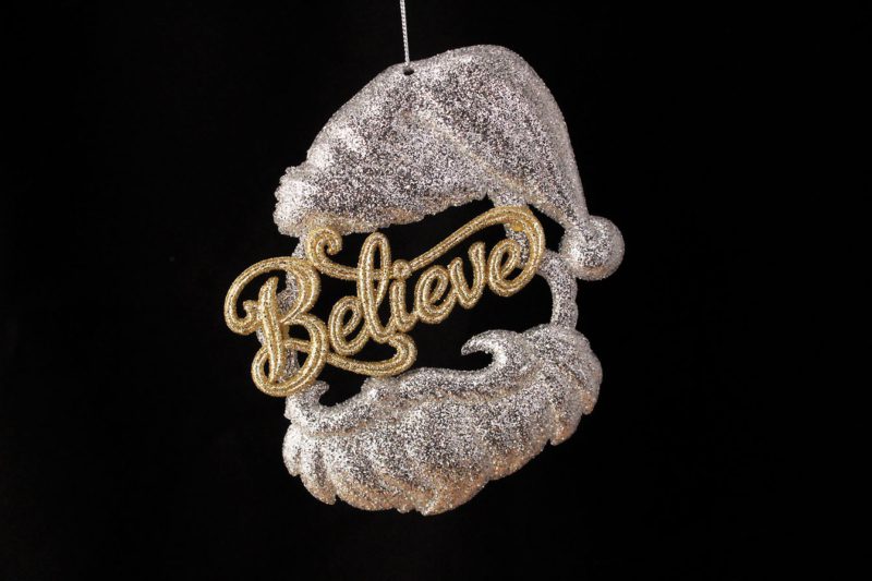 Believe Santa Head Ornament