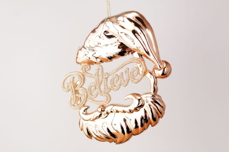 Believe Santa Head Ornament