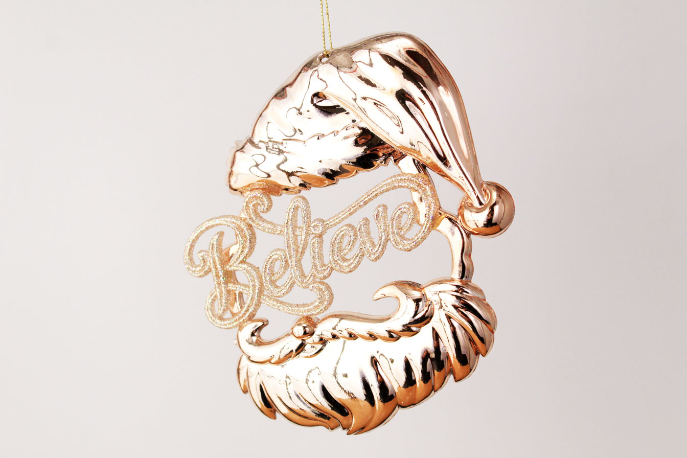 Believe Santa Head Ornament