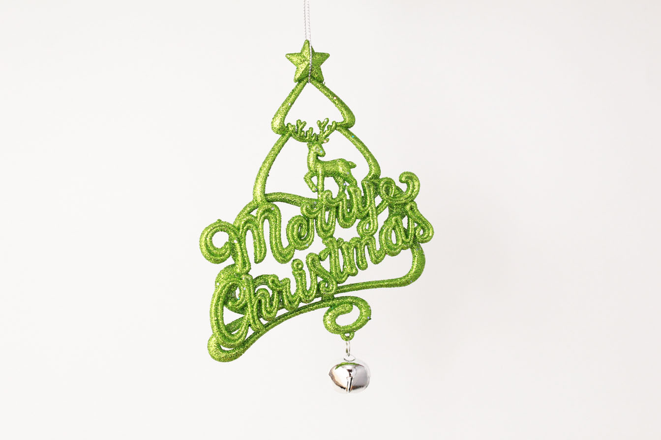 Merry Christmas With Deer And Christmas Tree Ornament