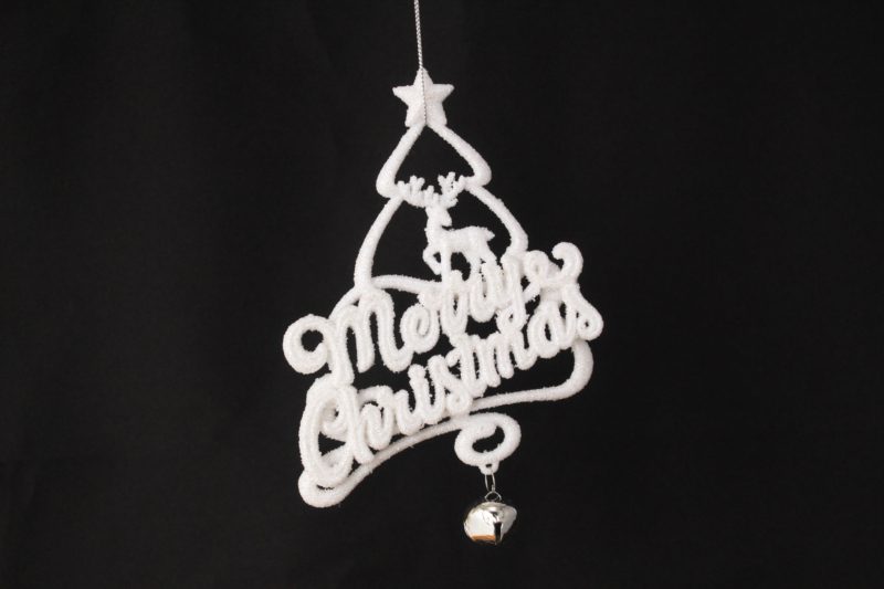 Merry Christmas With Deer And Christmas Tree Ornament