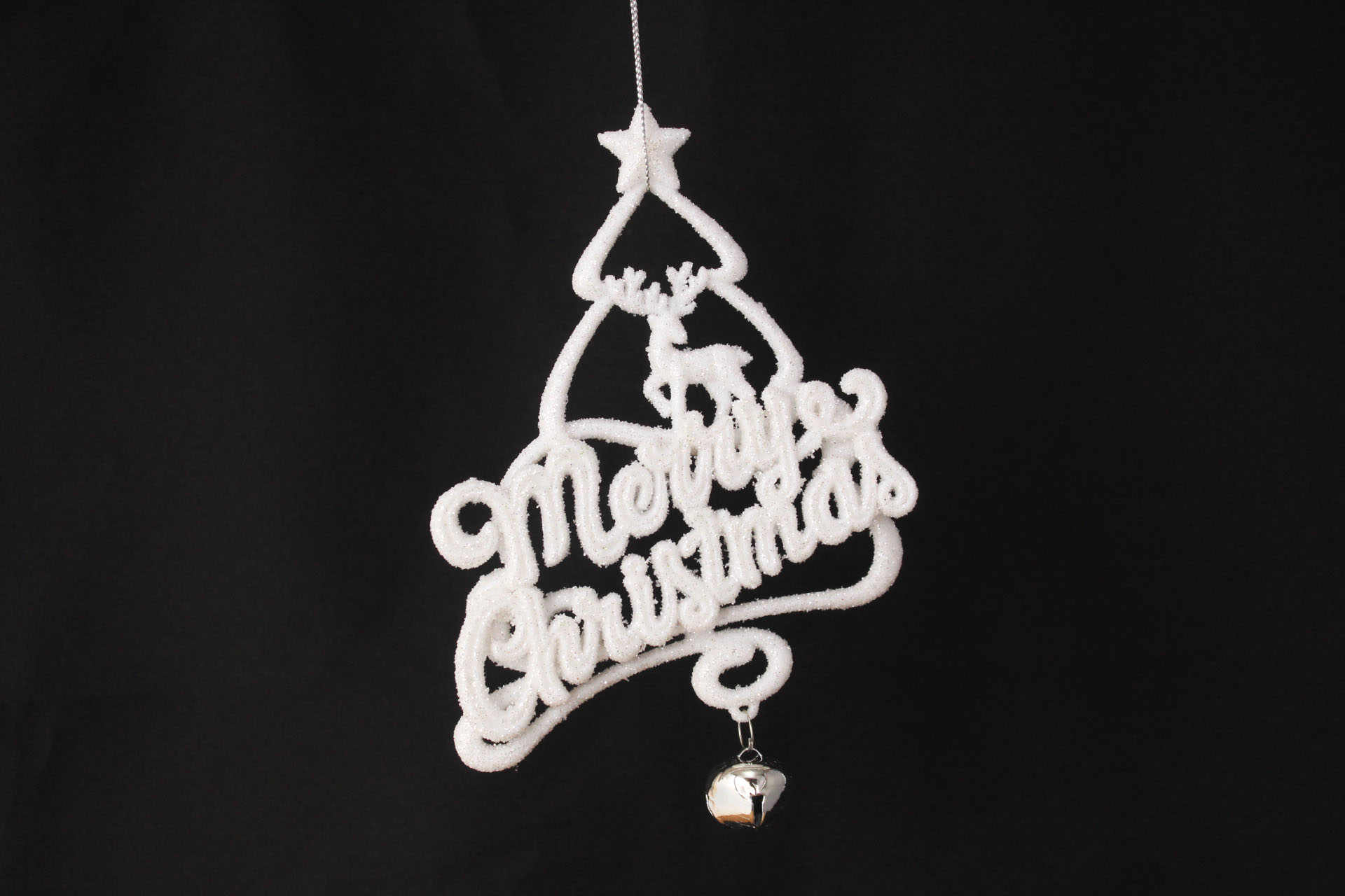 Merry Christmas With Deer And Christmas Tree Ornament