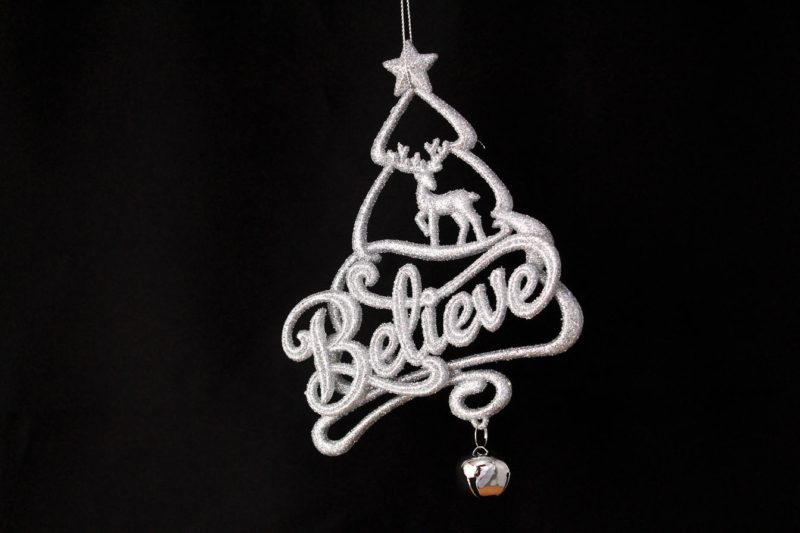 Believe With Deer And Christmas Tree Ornament