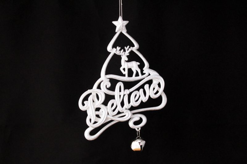 Believe With Deer And Christmas Tree Ornament