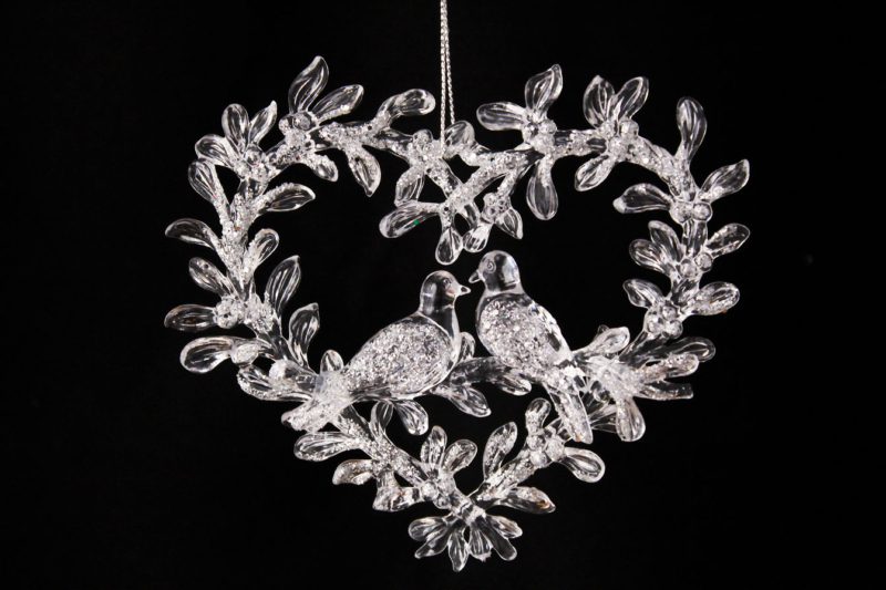 Doves And Heart Ornament