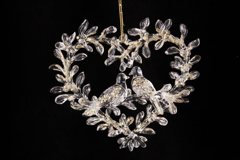 Doves And Heart Ornament