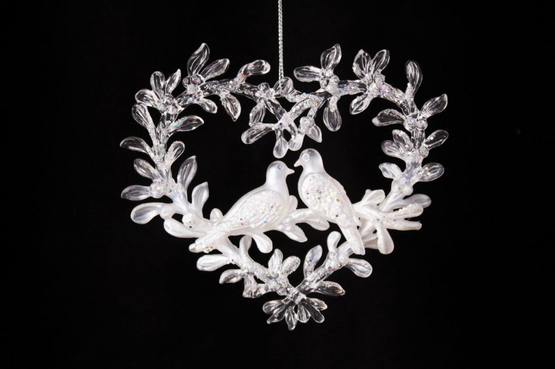 Doves And Heart Ornament