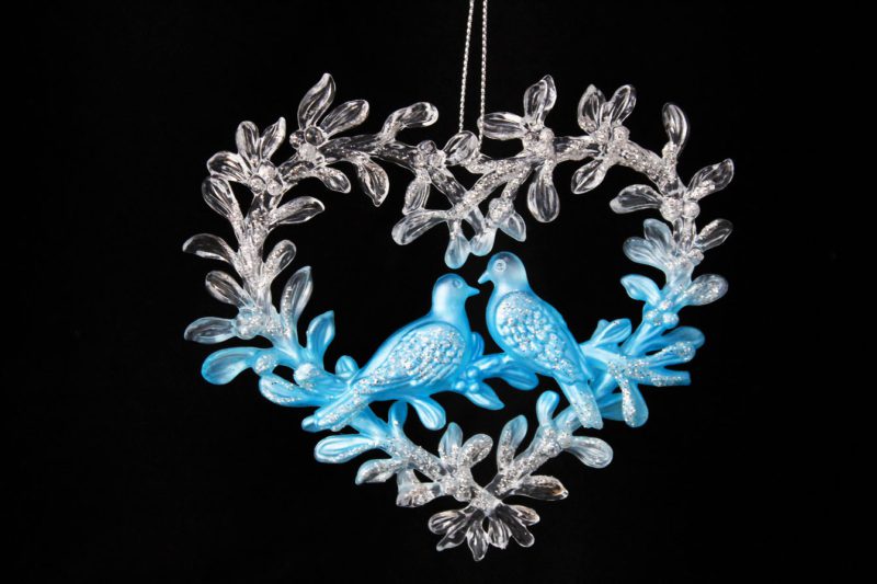Doves And Heart Ornament