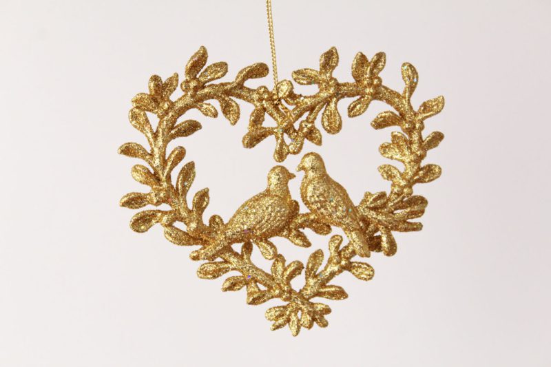 Doves And Heart Ornament