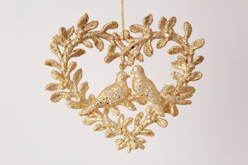 Doves And Heart Ornament