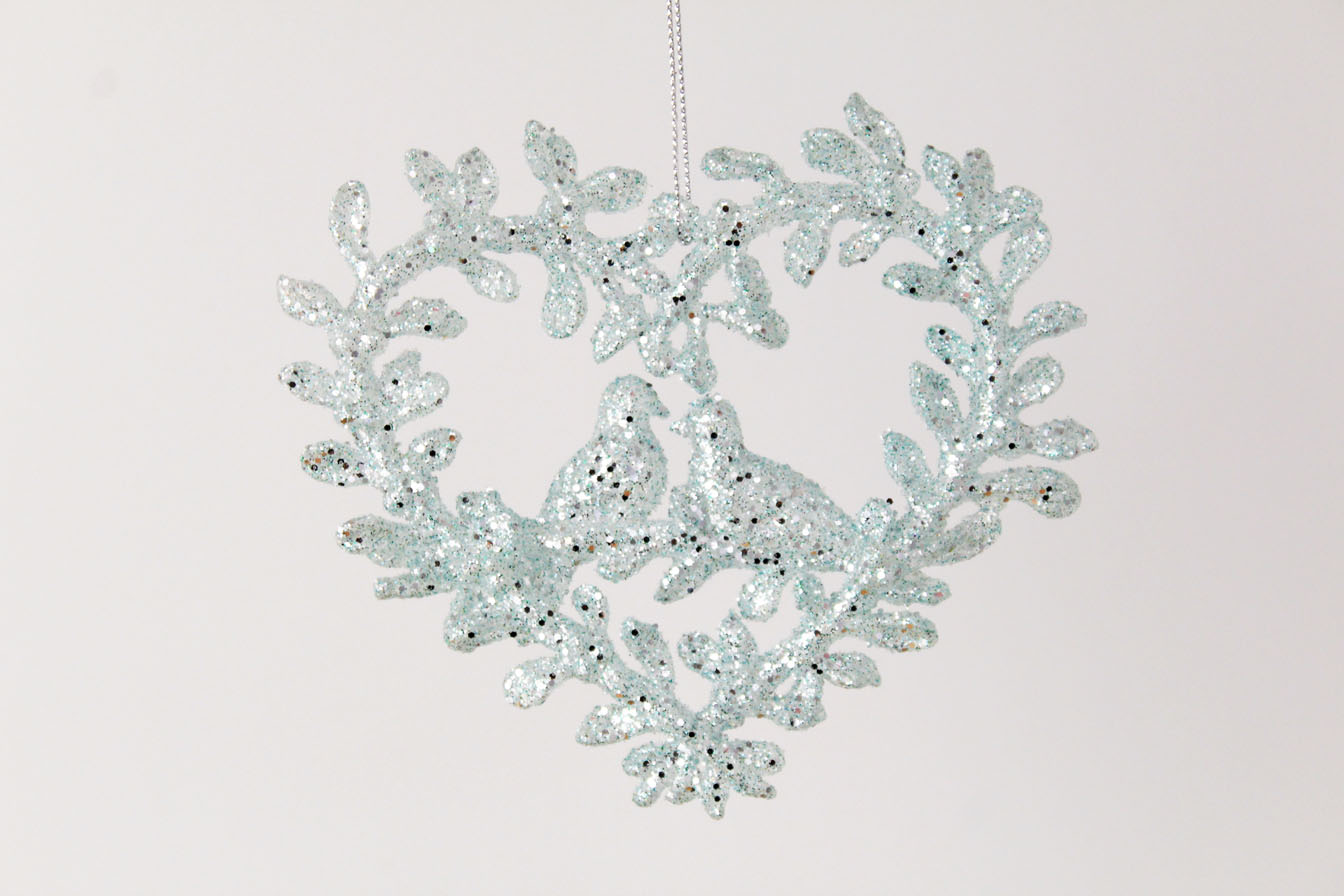 Doves And Heart Ornament