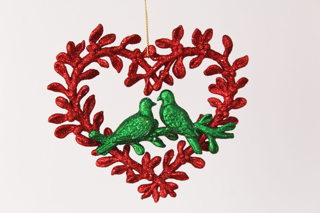 Doves And Heart Ornament