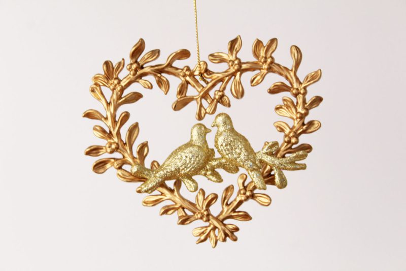 Doves And Heart Ornament