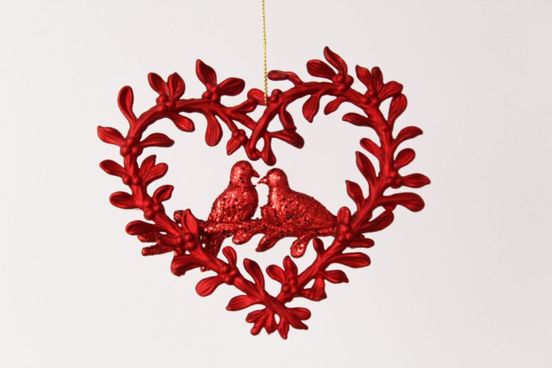 Doves And Heart Ornament