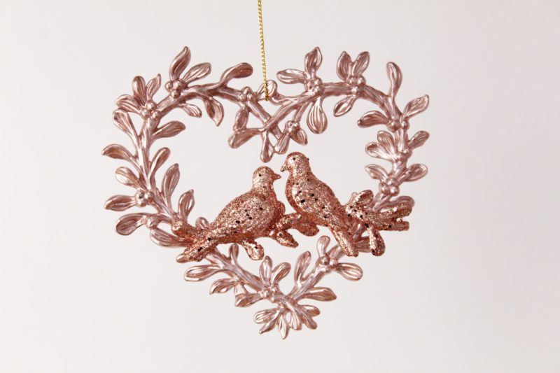 Doves And Heart Ornament