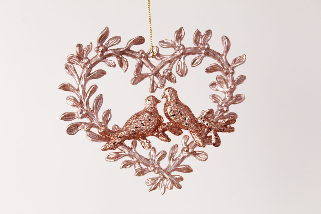 Doves And Heart Ornament