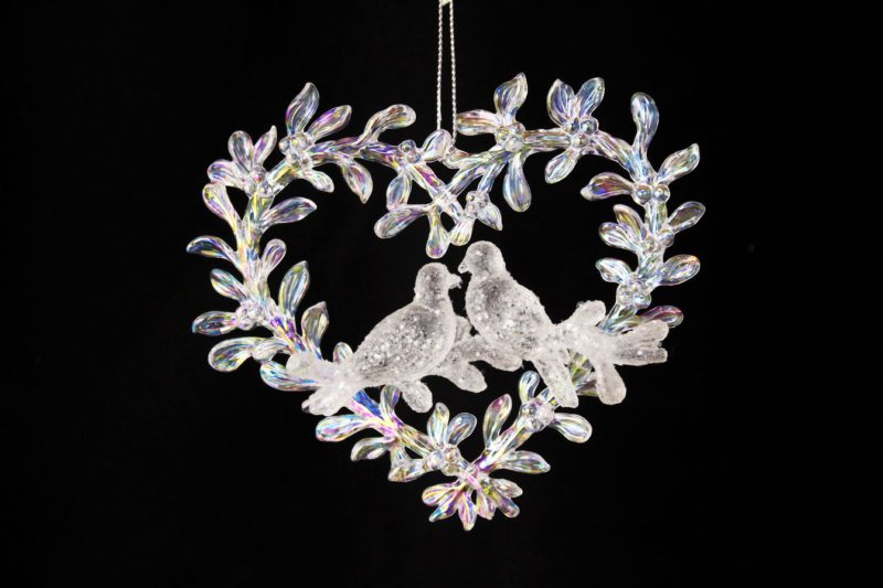 Doves And Heart Ornament