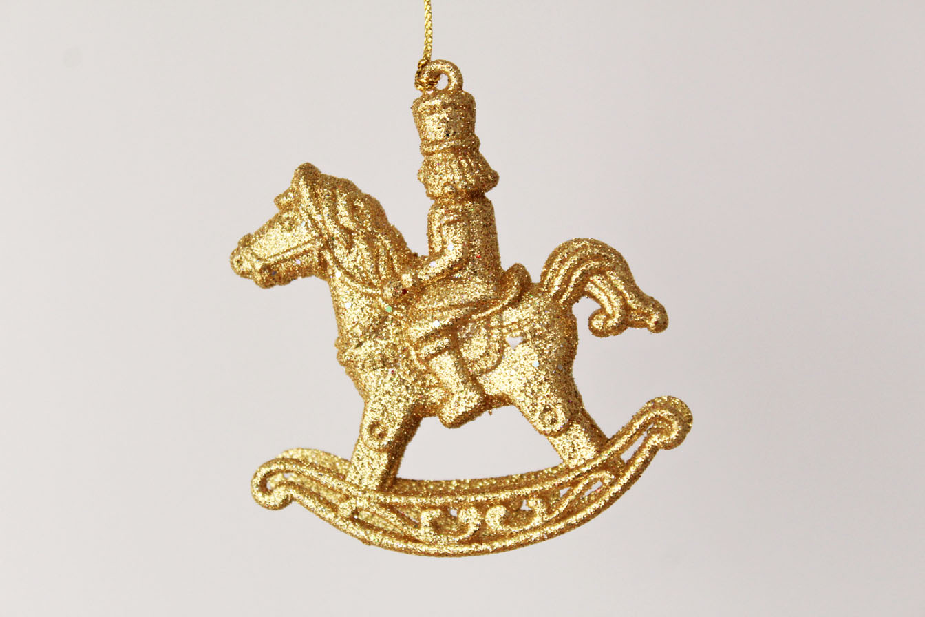 Nutcracker Riding Rocking Horse Ornament