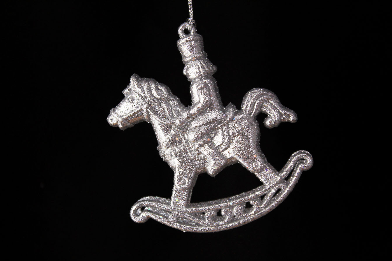 Nutcracker Riding Rocking Horse Ornament