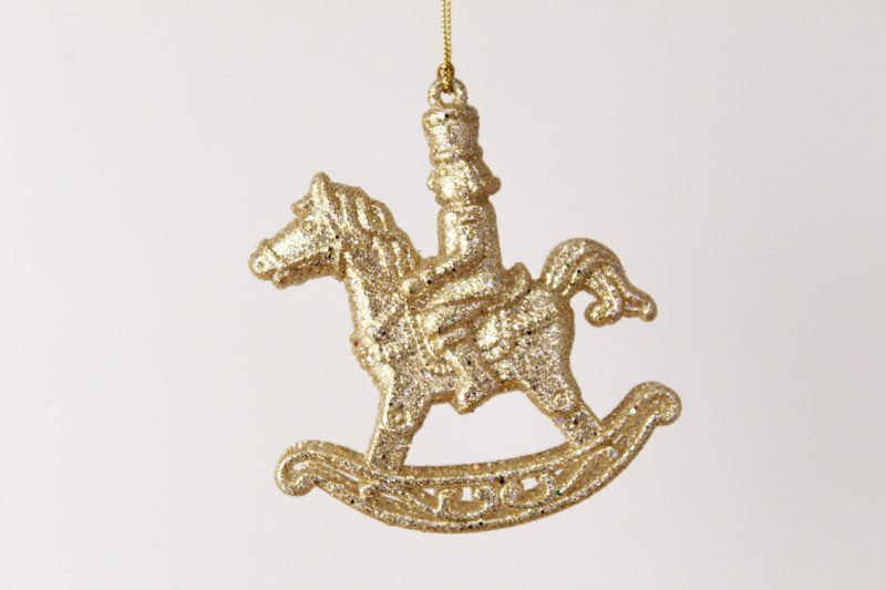 Nutcracker Riding Rocking Horse Ornament