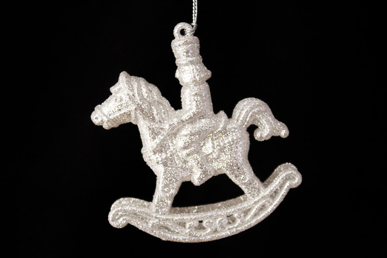 Nutcracker Riding Rocking Horse Ornament