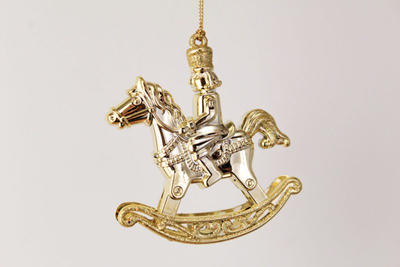Nutcracker Riding Rocking Horse Ornament