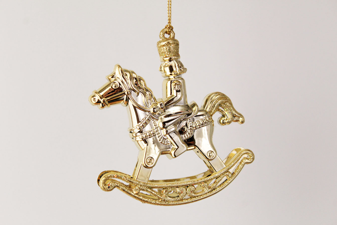 Nutcracker Riding Rocking Horse Ornament