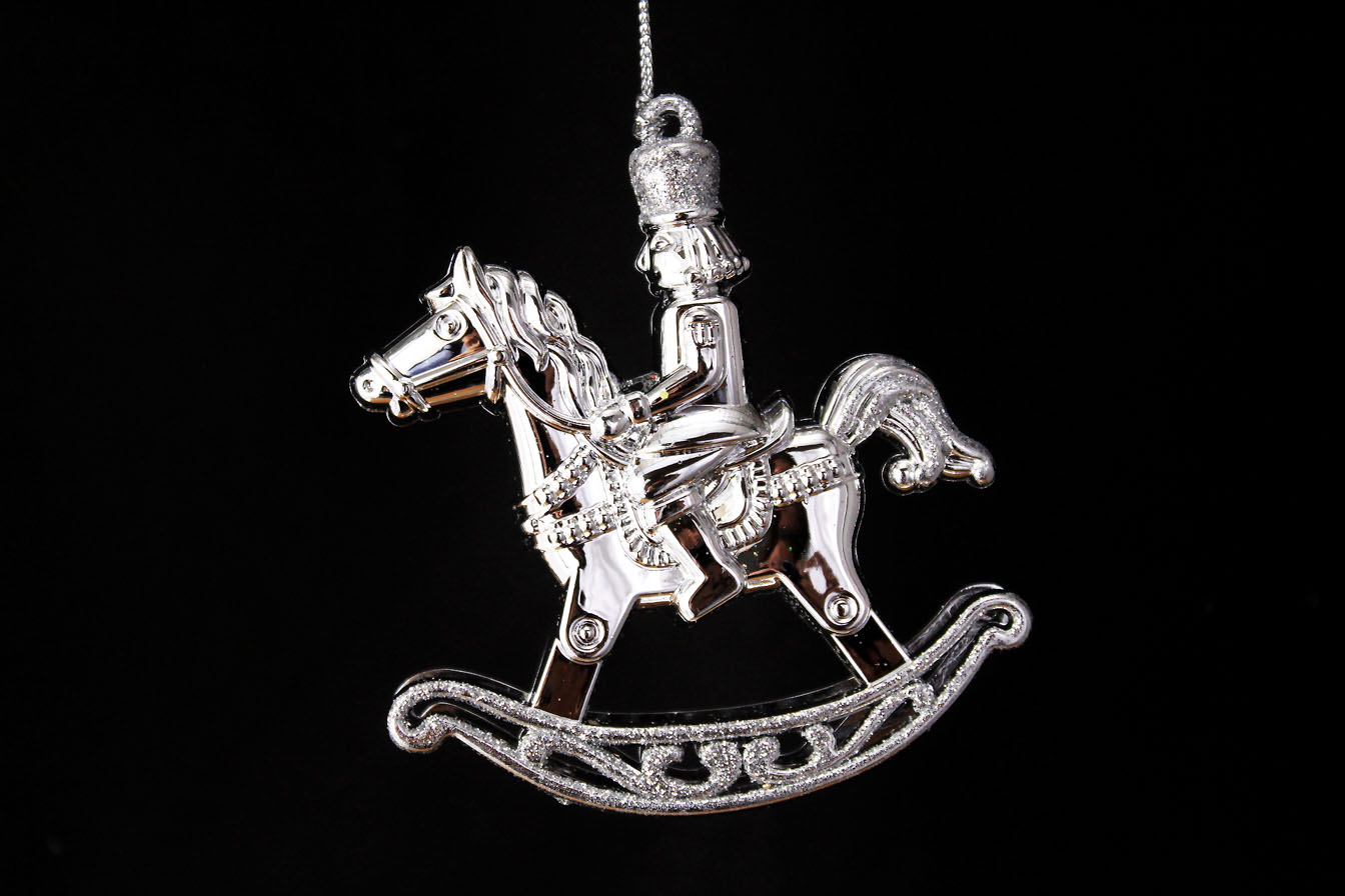 Nutcracker Riding Rocking Horse Ornament