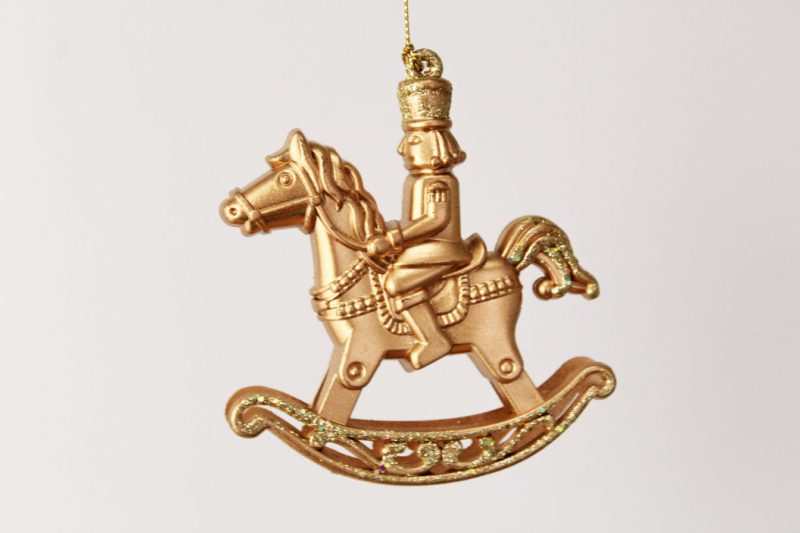 Nutcracker Riding Rocking Horse Ornament