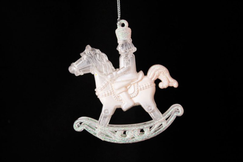 Nutcracker Riding Rocking Horse Ornament