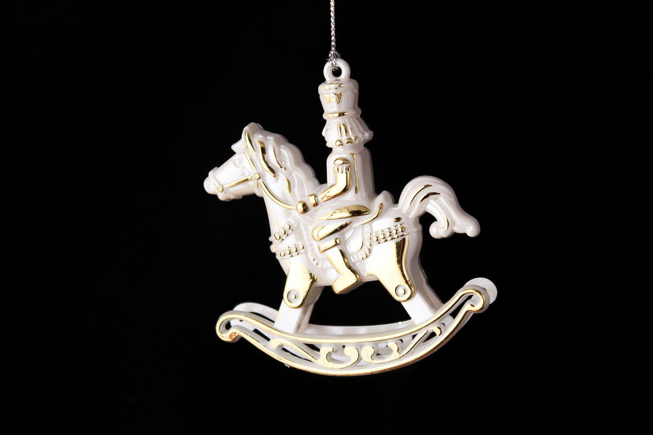 Nutcracker Riding Rocking Horse Ornament
