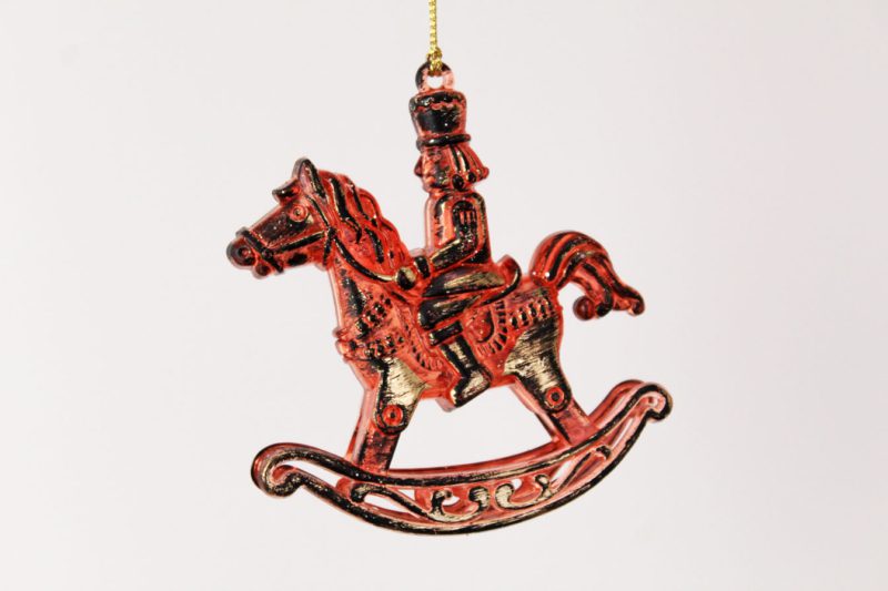 Nutcracker Riding Rocking Horse Ornament