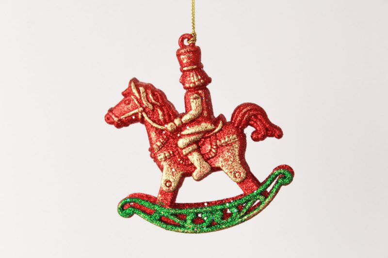 Nutcracker Riding Rocking Horse Ornament