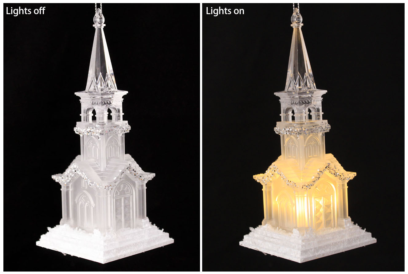 Church LED Light Up Ornament