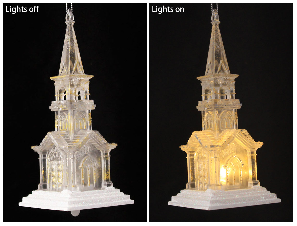 Church LED Light Up Ornament