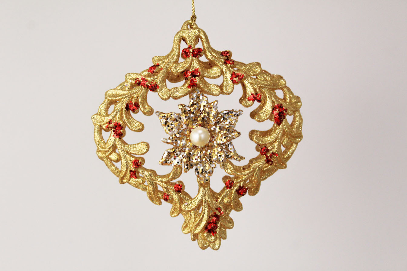 Mistletoe Decorative Drop/flat Round Ornament