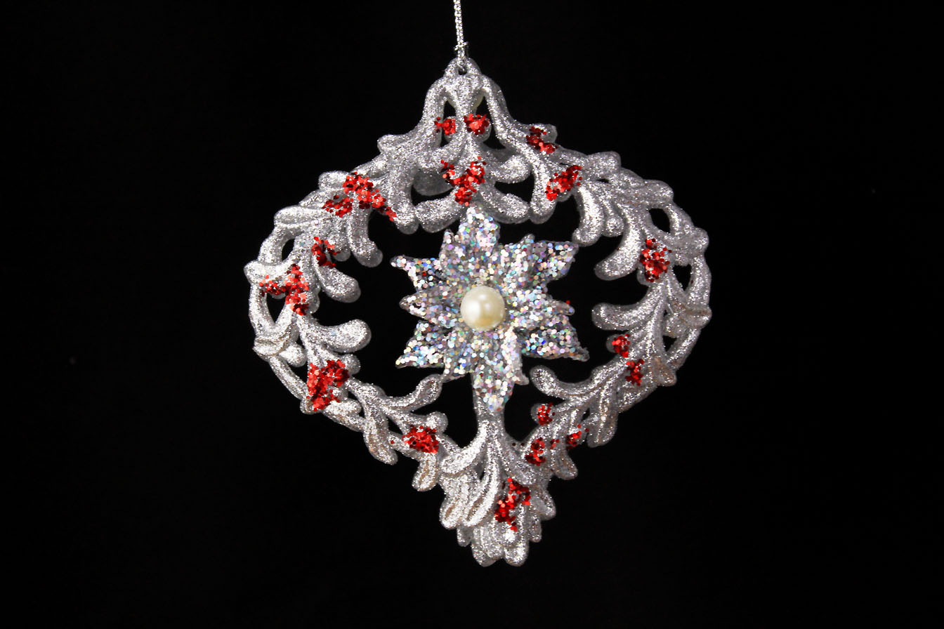 Mistletoe Decorative Drop/flat Round Ornament