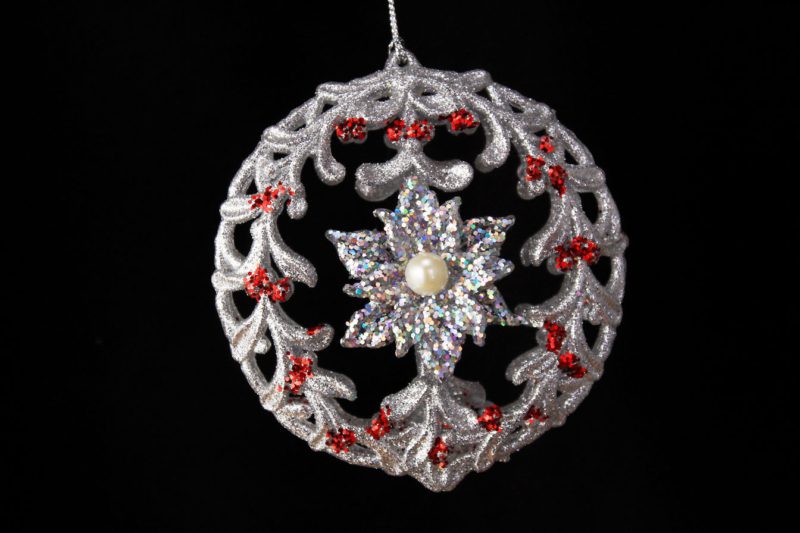 Mistletoe Decorative Drop/flat Round Ornament