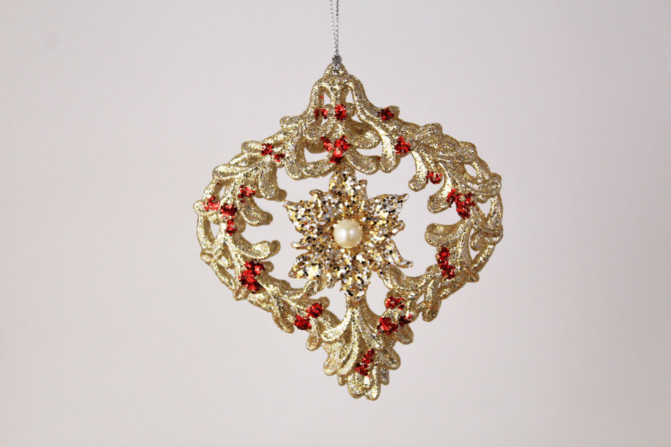 Mistletoe Decorative Drop/flat Round Ornament