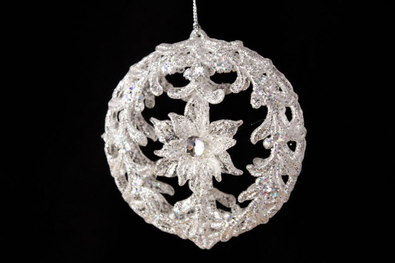 Mistletoe Decorative Drop/flat Round Ornament
