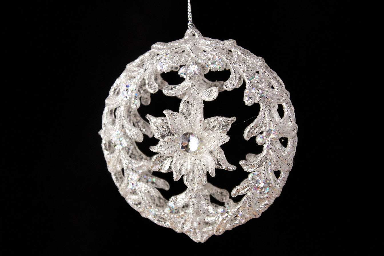 Mistletoe Decorative Drop/flat Round Ornament