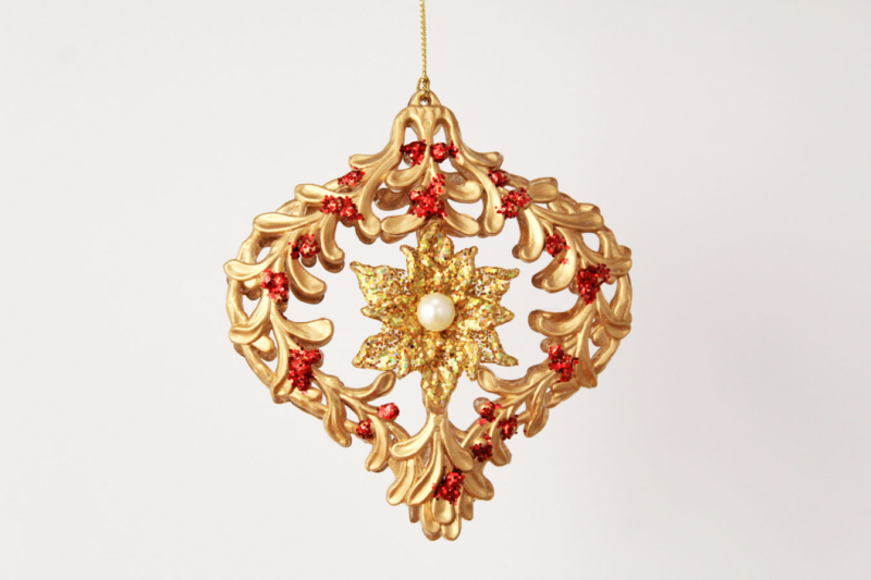 Mistletoe Decorative Drop/flat Round Ornament